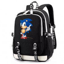 Рюкзак Соник (Sonic) черный с USB-портом №3