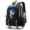 Рюкзак Соник (Sonic) черный с USB-портом №3