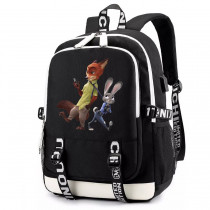 Рюкзак Зверополис черный с USB-портом №5