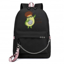 Рюкзак Авокадик черный с цепью №2