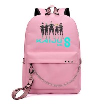 Рюкзак команда 3-го дивизиона (Kaiju 8) розовый с цепью №2