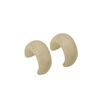 С-образные серьги из акрила (Белые)