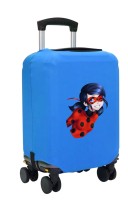 Чехол на чемодан L - Леди Баг (Lady Bug) синий №1