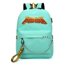 Рюкзак Кунг-фу панда (Kung Fu Panda) бирюзовый с цепью №4