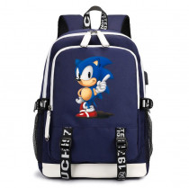 Рюкзак Соник (Sonic) синий с USB-портом №3