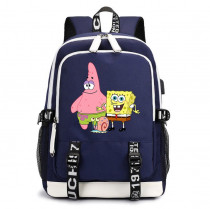 Рюкзак Губка Боб, Патрик и Гэри (Sponge Bob) синий с USB-портом №7
