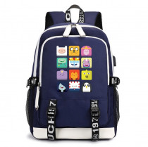 Рюкзак Персонажи "Время приключений" синий с USB-портом №3