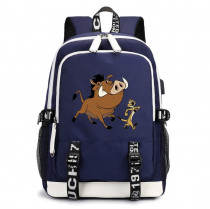 Рюкзак Тимон и Пумба синий с USB-портом №1