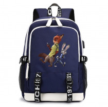 Рюкзак Зверополис синий с USB-портом №5