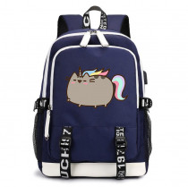 Рюкзак Пушин-Единорог синий с USB-портом №3