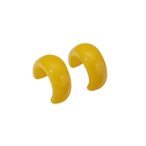 С-образные серьги из акрила (жёлтые)