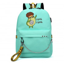 Рюкзак Авокадик бирюзовый с цепью №2