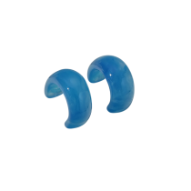 С-образные серьги из акрила (синие)