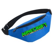 Поясная сумка Майнкрафт (Minecraft) голубая №1