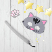 Карнавальный костюм "Киса" маска, хвостик, волшебная палочка