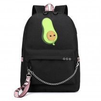 Рюкзак Авокадик черный с цепью №3