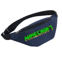 Поясная сумка Майнкрафт (Minecraft) синяя №1