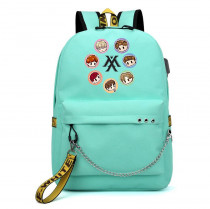 Рюкзак MONSTA X бирюзовый с цепью №2
