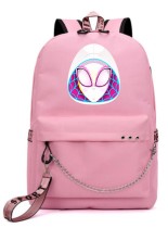 Рюкзак Гвен Стейси - Spider Gven (Gven Stacy) розовый с цепью №3