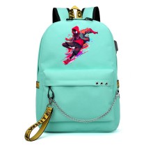 Рюкзак Майлз Моралес (Miles Morales) бирюзовый с цепью №3