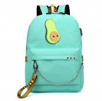 Рюкзак Авокадик бирюзовый с цепью №3