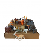 Большой набор животных и аксессуаров к ним (60 шт)