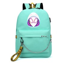 Рюкзак Гвен Стейси - Spider Gven (Gven Stacy) бирюзовый с цепью №3