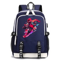 Рюкзак Майлз Моралес (Miles Morales) синий с USB-портом №3