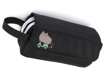 Пенал Кот Пушин на скутере черный №1