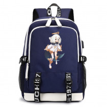 Рюкзак Геншин Импакт Паймон (Genshin Impact) синий с USB-портом №1