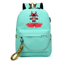 Рюкзак Одержимый ягнёнок (Cult Of The Lamb) бирюзовый с цепью №2