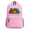 Рюкзак с логотипом Марио (Mario) розовый №2