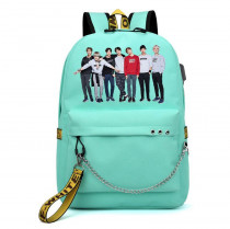 Рюкзак MONSTA X бирюзовый с цепью №3