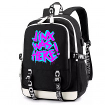 Рюкзак Аркейн (League of Legends) черный с USB-портом №7