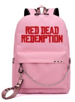 Рюкзак Red Dead Redemption розовый с цепью №2
