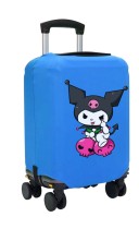 Чехол на чемодан S - Куроми (Kuromi) синий №1