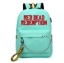 Рюкзак Red Dead Redemption бирюзовый с цепью №2