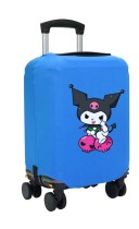 Чехол на чемодан M - Куроми (Kuromi) синий №1