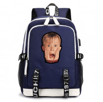 Рюкзак Один дома (Home Alone) синий с USB-портом №1