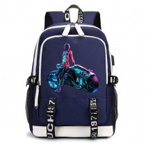 Рюкзак Киберпанк (Cyberpunk 2077) синий с USB-портом №5