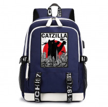 Рюкзак Годзилла (Godzilla) синий с USB-портом №1