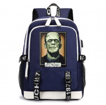Рюкзак Франкенштейн (Frankenstein) синий с USB-портом №3