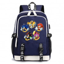 Рюкзак Соник (Sonic the Hedgehog) синий с USB-портом №1