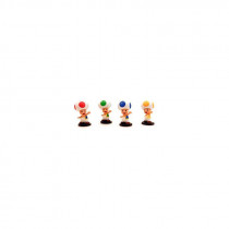 Набор мини-фигурок 4в1 Супер Марио - разноцветные Тоады (4см)