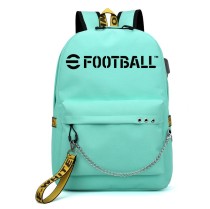 Рюкзак Футбол (EFootball)  бирюзовый с цепью №1
