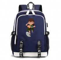 Рюкзак Бен 10 (BenTen) синий с USB-портом №5