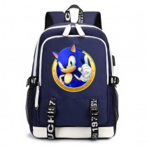 Рюкзак Ёж Соник (Sonic) синий с USB-портом №4