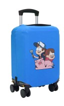 Чехол на чемодан M - Гравити Фолз (Gravity Falls) синий №2