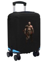 Чехол на чемодан L - Кратос (God of War) черный №2