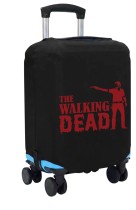 Чехол на чемодан S - Ходячие мертвецы (Walking Dead) черный №1